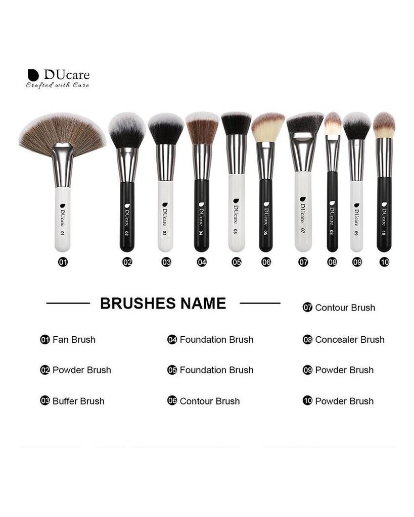 DUcare 31pcs Makeup Brushes Set Powder EyeShadow Blending Eyeliner Eyelash Eyebrow Make Up Brushes Beauty Cosmestic Brush Tool with Bag