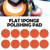 10PCS Car Polishing Sponge Orange Smooth Flat Sponge Polishing Pad For Car Polisher Auto Beauty Paint Care Accessories