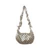 Spring Shimmer Satin Polka Dot Adjustable Shoulder Strap Women's Handbag