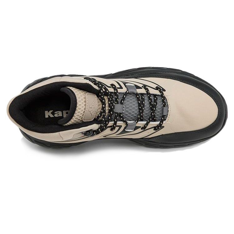Kappa Trendy Comfortable Shock Absorbing Non-Slip Mid-Top Running Shoes Unisex Sneakers Beige Black K0BZ5MC14-648