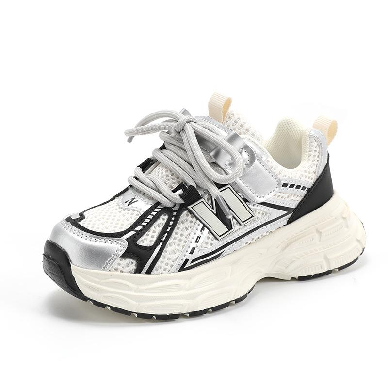 Popular spring 2025 new children's sports shoes soft sole non-slip baby girl casual shoes boys mesh single shoes