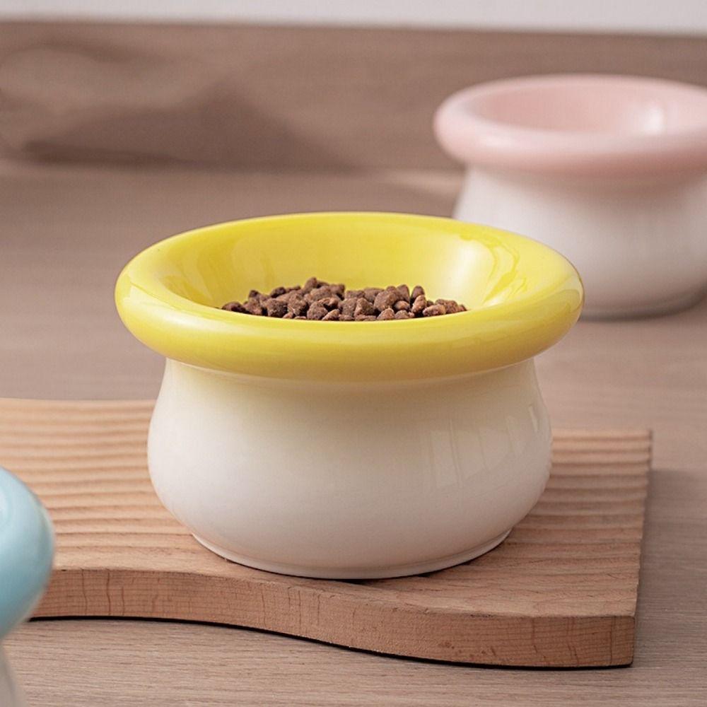 Ceramic Pet High Foot Bowl Large Capacity Dog Food Feeder Pet Drinking Feeder For Dogs Cats