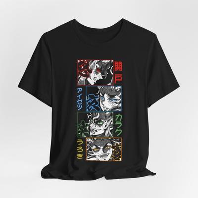 Anime Demon Grafisk T-shirt Toppar - Unisex Skjorta, Kortärmad T-shirt, Japansk Manga