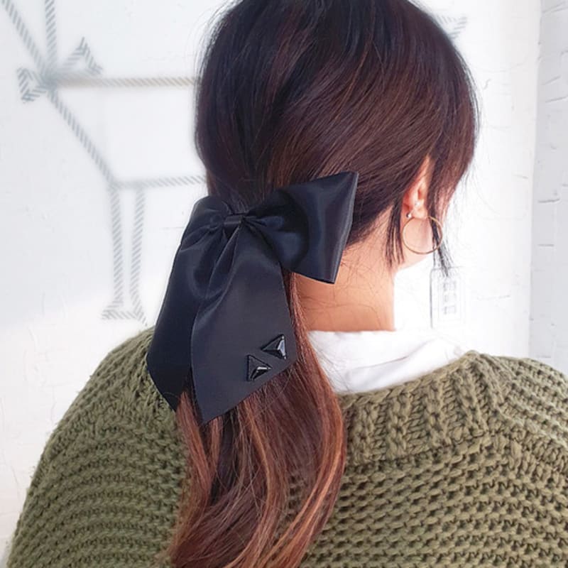 

RACOHA Daisy Lovely big Ribbon Hair pin black