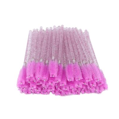 Lot de 50 brosses à cils jetables, applicateurs de mascara portables, outil de maquillage, violet