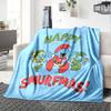 The Smurfs Flannel Blanket, High quality Comfortable for All Seasons, Home Decor, Warmth and Comfort