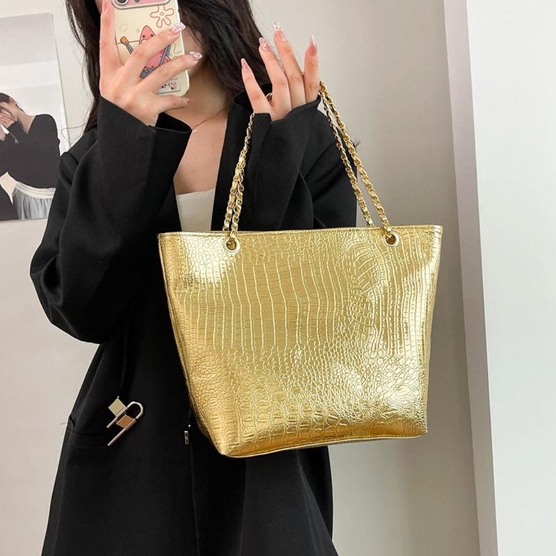 Marke Mode Lässig Damen Schultertaschen Krokodilmuster Handtasche PU Leder Damen Große Tragetasche für Damen Reise CLE