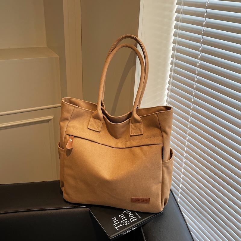 Large-capacity canvas tote bag female new student class commuting versatile leisure shoulder bag