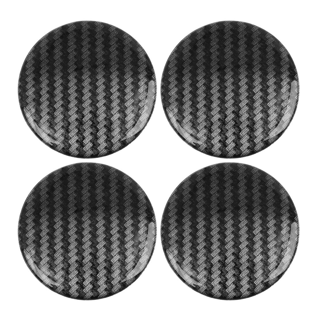 

uxcell Wheel Center Cap Sticker Wheel Sticker Clear Resin Carbon Fiber Pack of 4 56.5mm 56.5 mm