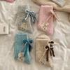 Bows Wool Socks - Children's Mid-length Socks, Suitable for Autumn and Winter, Thick and Warm, Pile-style Socks