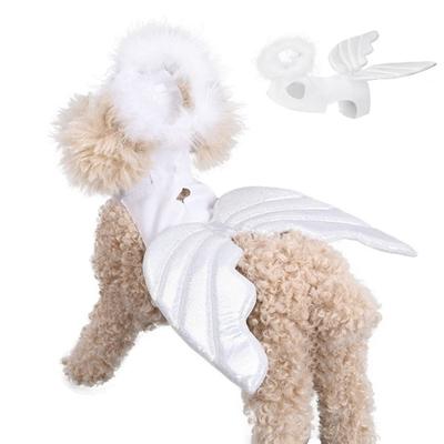 Pet Angel Wings Costume for Halloween Christmas Party Cute Dog Cat Dress