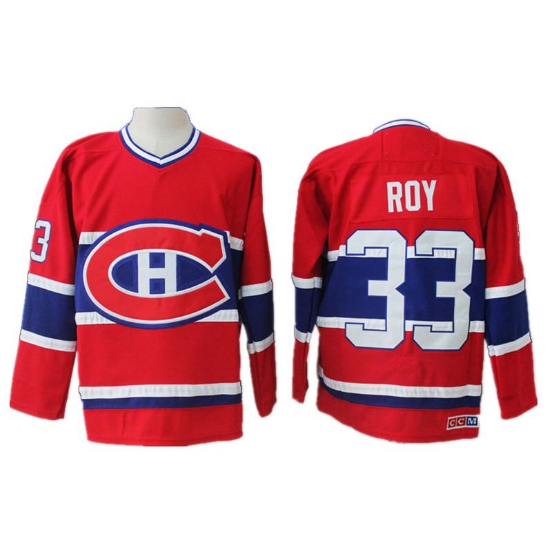 Mens Retro Ice Hockey Jersey Canadiens 33 Vintage Training Shirt Cotton Blend Sportswear Fans Practice