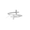 Verstellbarer Sterling-Kreuzring mit Zirkonia-Steinen für Herren und Damen Geometrischer Modeschmuck
