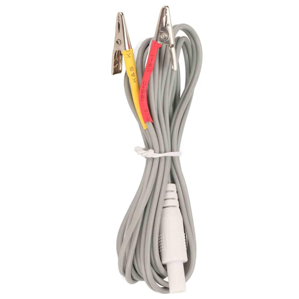 5PCS Clip Electrode Wire Portable Physical Therapy Electrode Wires Cable Clip for TENS Machine Grey