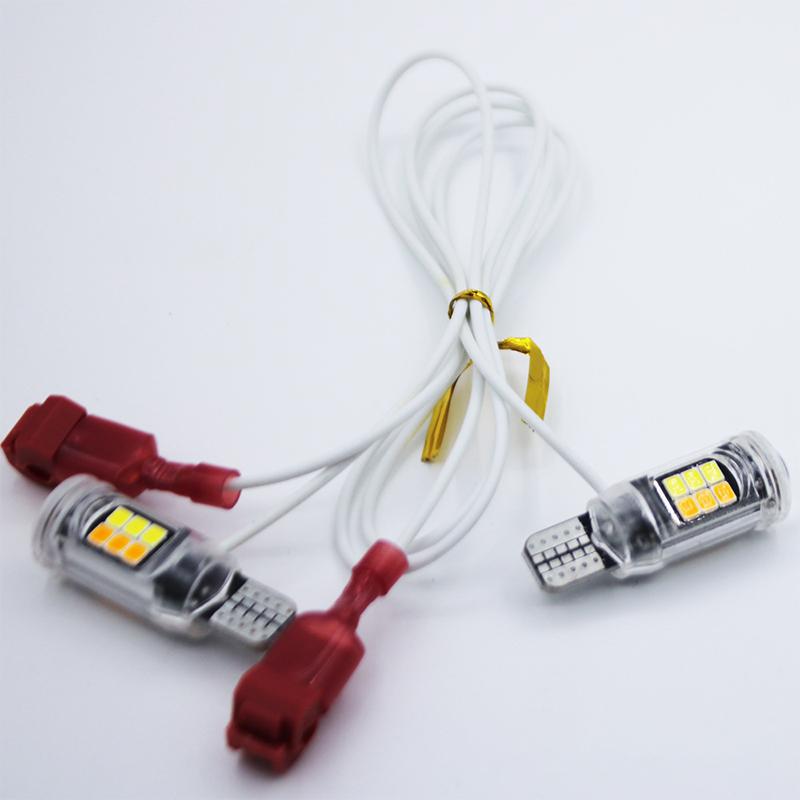 Motorcycle Turn Signal Two-Color Tail Daytime Running Light Motorcycle Car Accessories Tail Lamps Super Bright