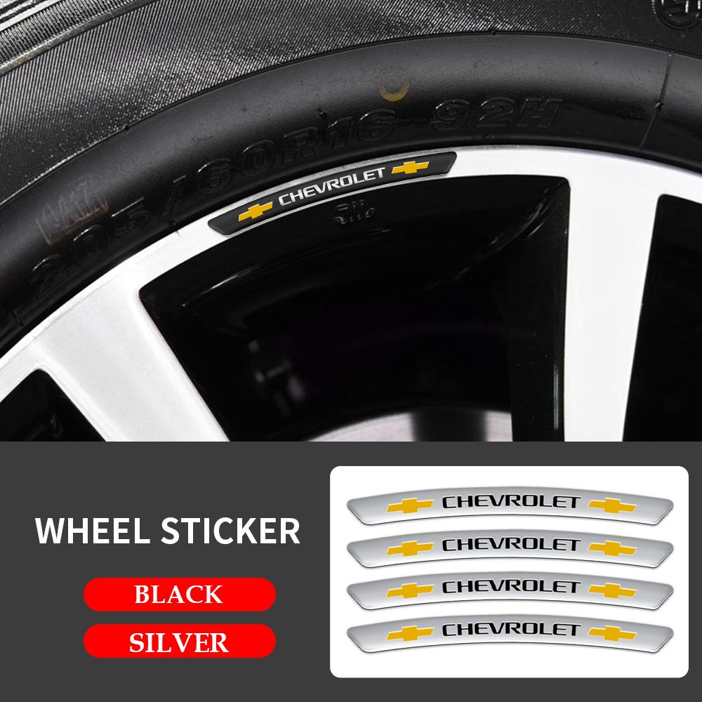 3D Aluminium Auto Felgen Naben Abzeichen Aufkleber Dekorationszubehör für Chevrolet Sail Cruze Captiva Malibu XL Trax Aveo Spark