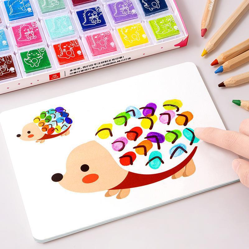 Non-Toxic Finger Painting & Coloring Book Set for Kids