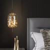 Light Luxury Glass Lamp 3-head Dining Room Chandelier Antique Brass Lamp Bar Lamp Tea Room Small Chandelier Cafe Chandelier