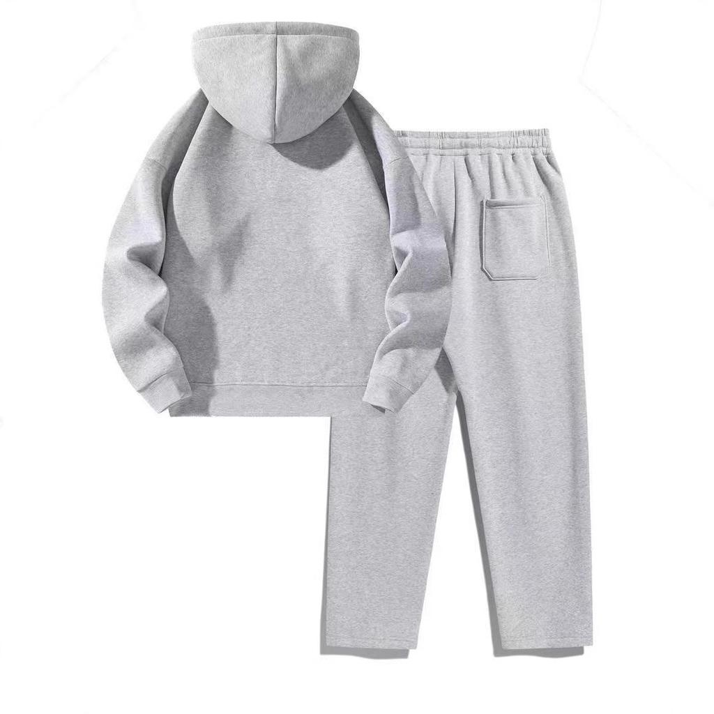 Women's 2-Piece Set Casual Turn-Down Collar Half-Zip Sweatshirt and Wide-Leg Pants Tracksuit Set
