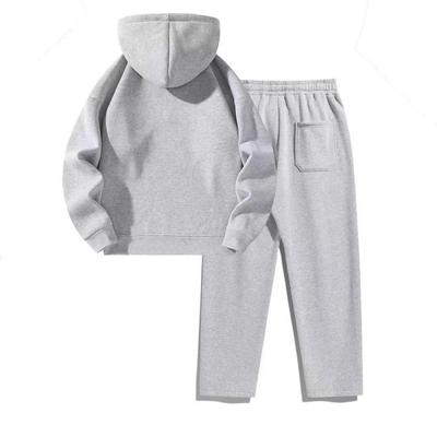 Damen 2-teiliges Set Lässiges Umlegekragen Halb-Reißverschluss Sweatshirt und Weitbeinige Hosen Trainingsanzug Set