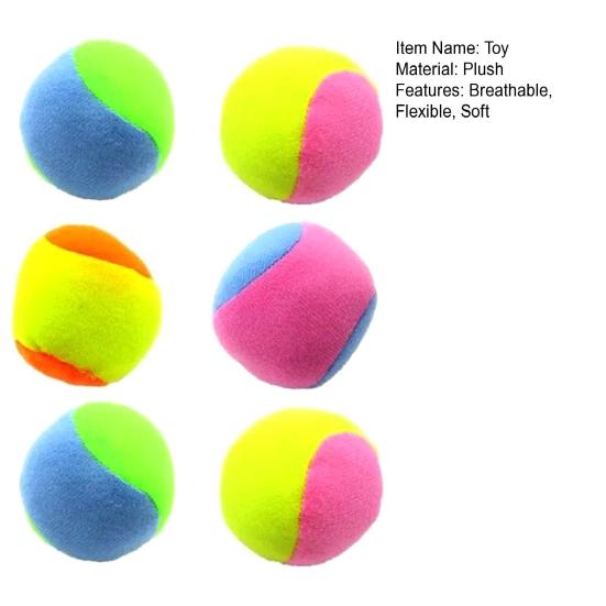 6Pcs Sticky Ball Sensory Toys Soft Throwing Balls for Kids Hand-Eye Coordination Catch Game Parent-Child Gift for Outdoor Play Kindergarten Activities