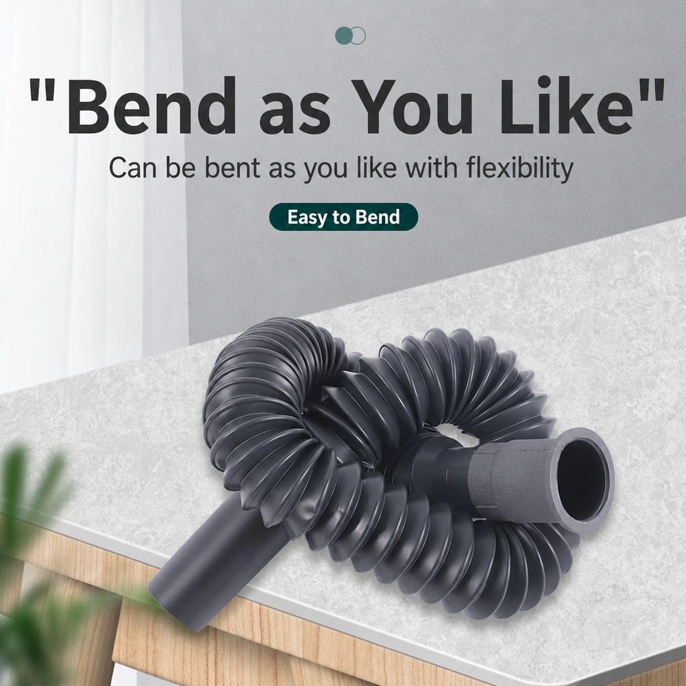 35-80cm Expandable ABS Drain Pipe Flexible RV Greywater Hose with Odor-Proof Seal