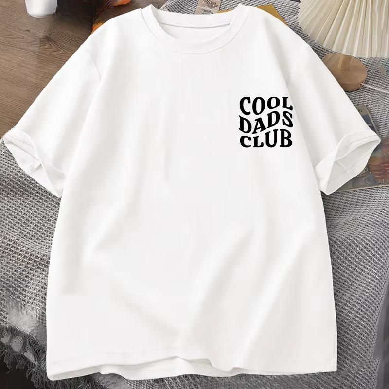 Cool Dads Club Tshirt Fathers Day Funny Husband Tshirt Daddy Dad To Be T Shirt Unisex Cotton Oversized Male Clothes Gifts Tops cm white