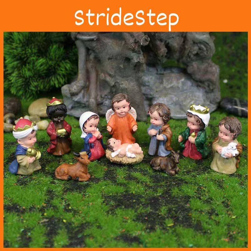 Creative Nativity Set Resin Craft Figurines With Holiday Scene Decor For Christmas Gifts