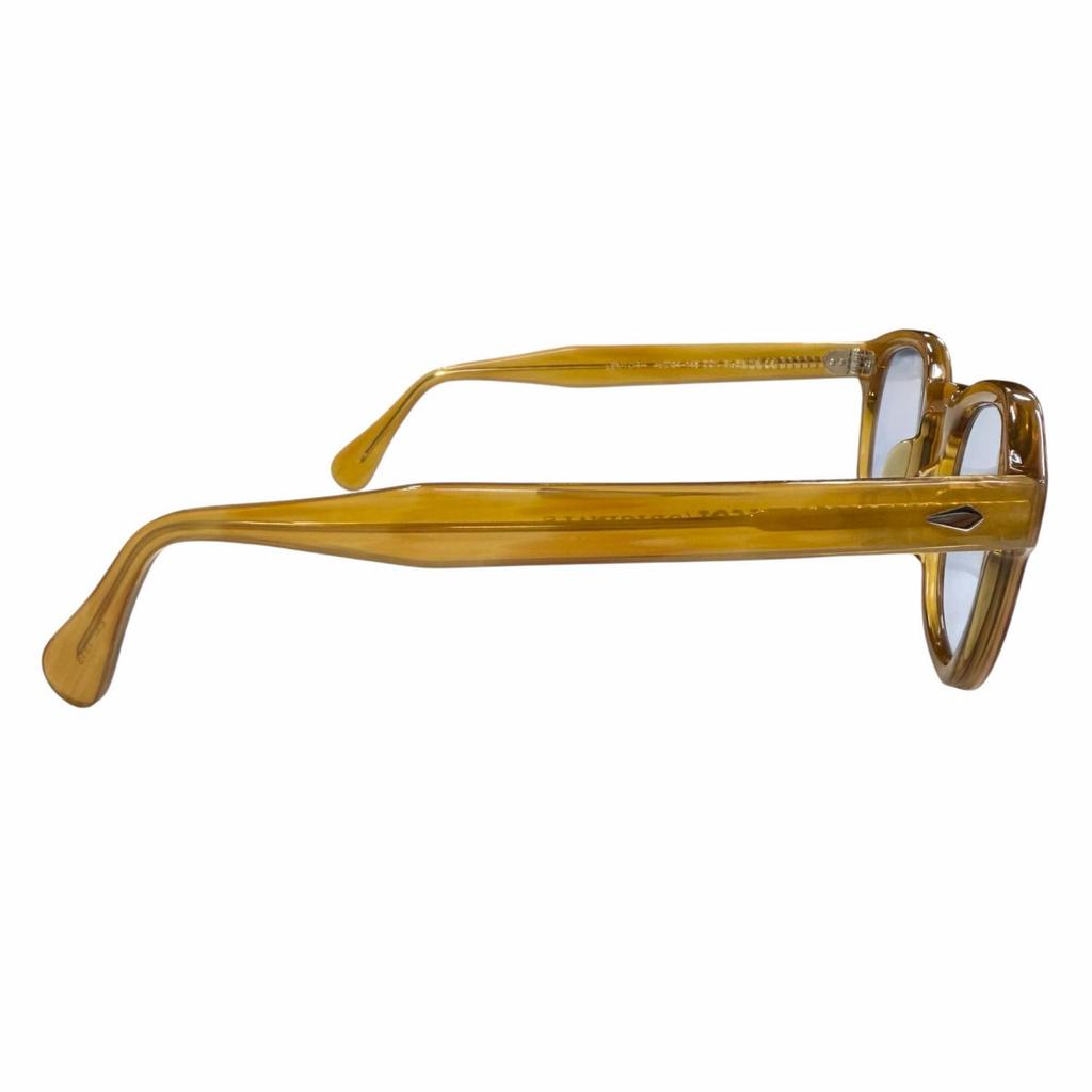 Excellent MOSCOT Sunglasses LEMTOSH Eyewear Clear Brown Mens Used