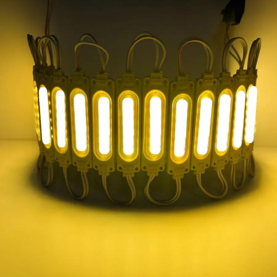 20/lot RGB Flowing Light 12V Highlight Led Module Waterproof IP65 Foldable COB Light Strip Backlight Shop Banner Car Decoration