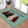 1Pcs Anti Fatigue Kitchen Rugs Christmas Plaid Trees Print Waterproof Non-Slip Thick Cushioned Kitchen Mat Heavy Duty Comfort Standing Mat for Kitchen