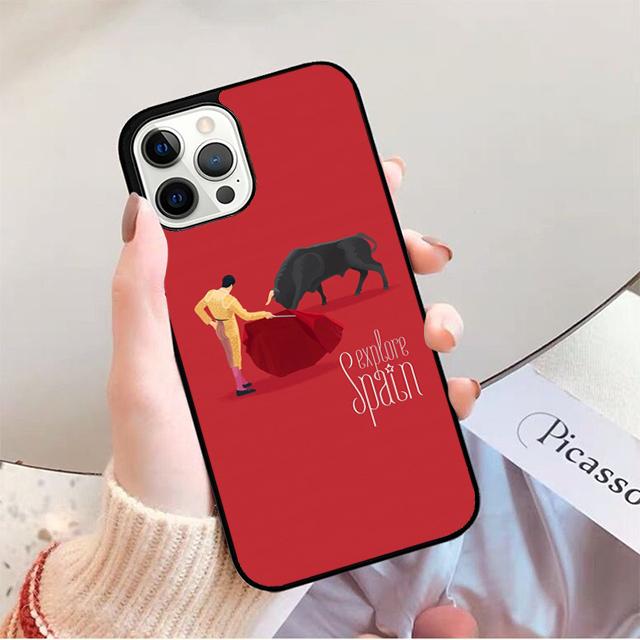 Bullfight Bull Fighter Phone Case for iPhone 17 Air 16 16e 15 Plus for Apple 13 11 12 14 Pro Max Cover Coque Fundas