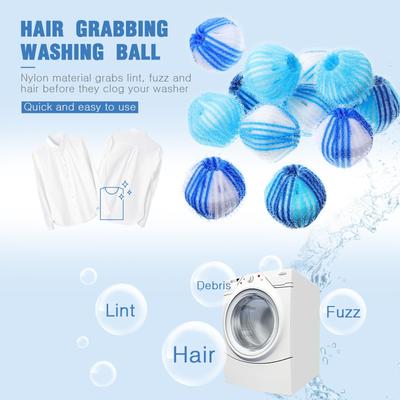 2PCS Washing Machine Pet Hair Remover Laundry Ball Reusable Nylon Hair Catcher Ball for Clothes Filter Anti-Winding Laundry Ball