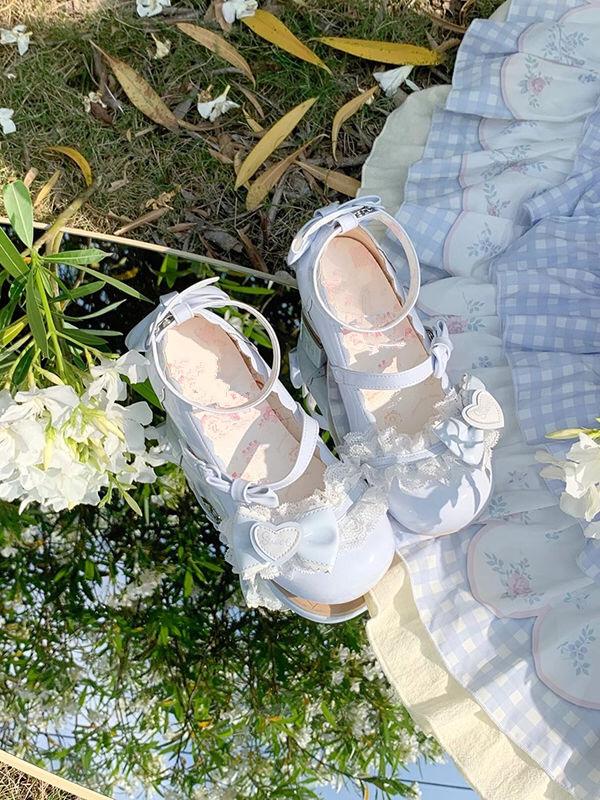 Mary Jane boty ve stylu paláce - Roztomilé kožené princeznovské boty na nízkém podpatku