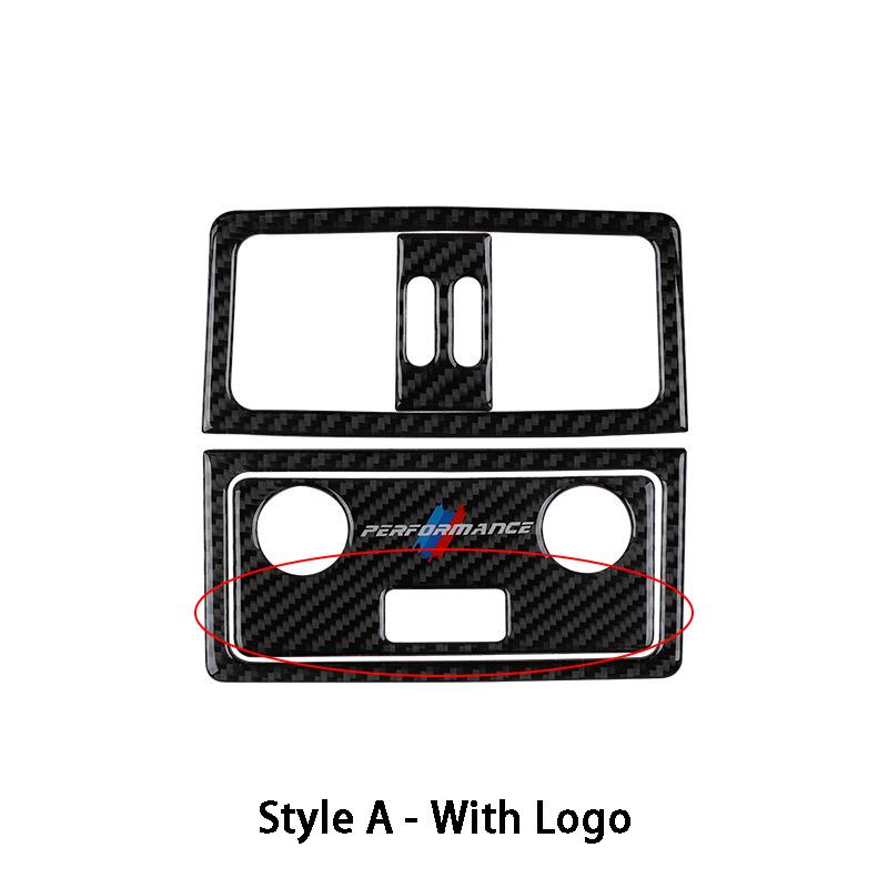 Carbon Fiber Car Rear Exhaust Air Outlet Vent Trim Stickers Car Styling For BMW Old 5 Series E60 E61 2005-2010 Car