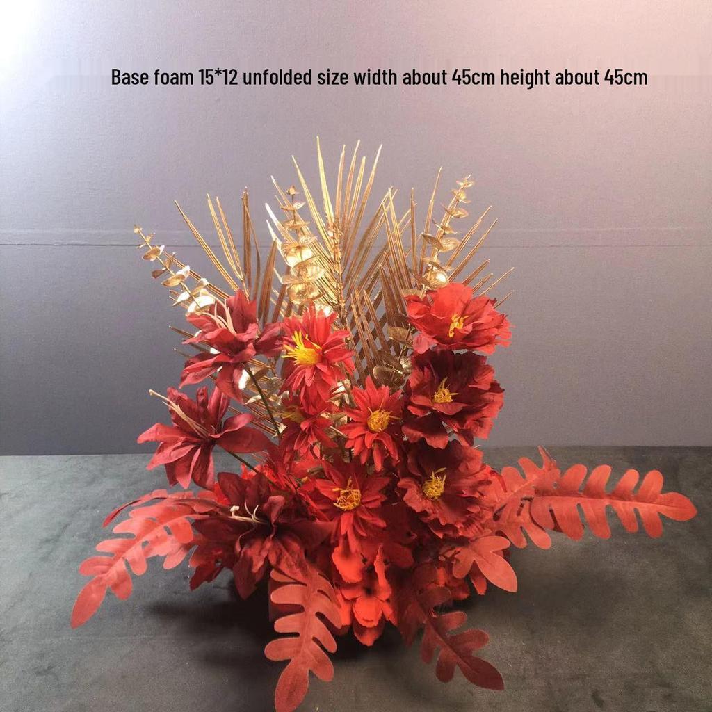 Großes Seidenblumen Hochzeitsgang & T-Bühnen Dekorationsset