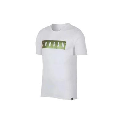 Jordan T Shirts Men's White Crew Neck Moderate Straight Fit 916147-100