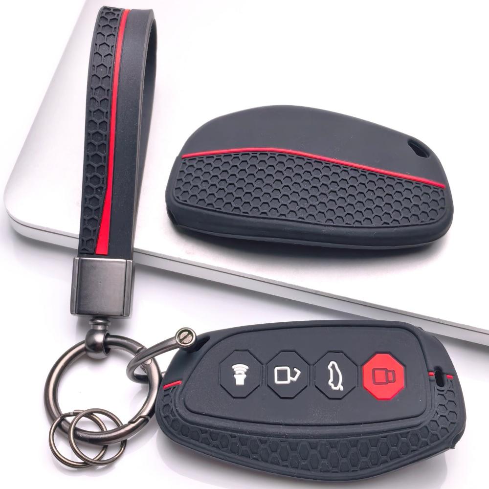 Key Fob Cover for Haval H6 Jolion Dargo M6 with Keychain Anti-Scratch Surface Shockproof Structure Soft Grip Texture Easy Install Design