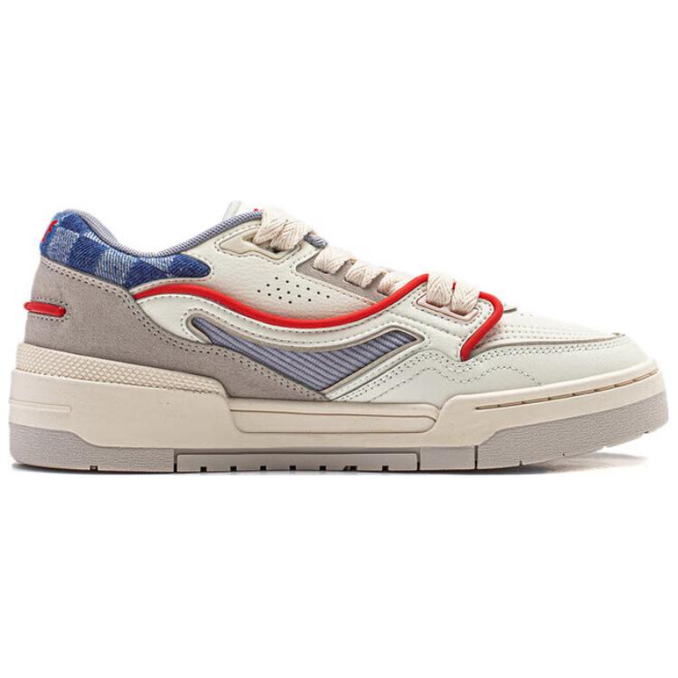 Li Ning 001 Btc Versatile Comfortable Lightweight Casual Non-Slip Wear-Resistant Skate Shoes Women sneaker Gray AGCU036-5