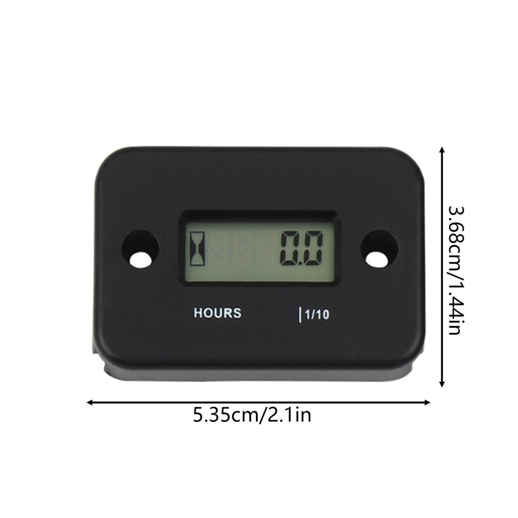 Tiny Tach Tachometer Inductive Timer With Wires Digital Display Timing Measurement Gauge For Lawn Mower Snowmobile Marine Boat