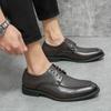 Fashion 2024 New Men Dress Shoes Men Formal Shoes Leather Pointed Toe Fashion Groom Wedding Shoes Men Oxford Shoes Dress Plus Size 38-48