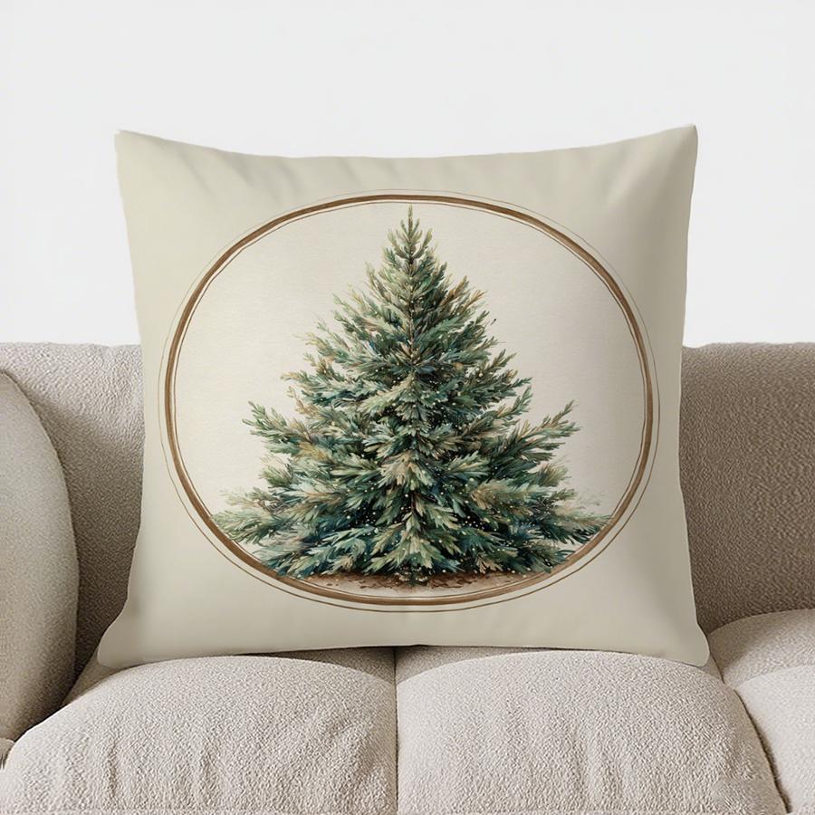 Home Decor Santa And Snowman Christmas Cozy Pillow Pattern Cushion Cover Suitable For Sofa Bedroom Car Pillow Cover