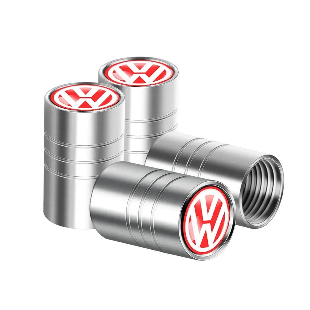 Car Wheel Tire Valve Caps Protection Cover Auto Accessories For Volkswagen VW Scirocco GOLF MK6 Polo Tiguan CC PASSAT GTI R Line CWU1