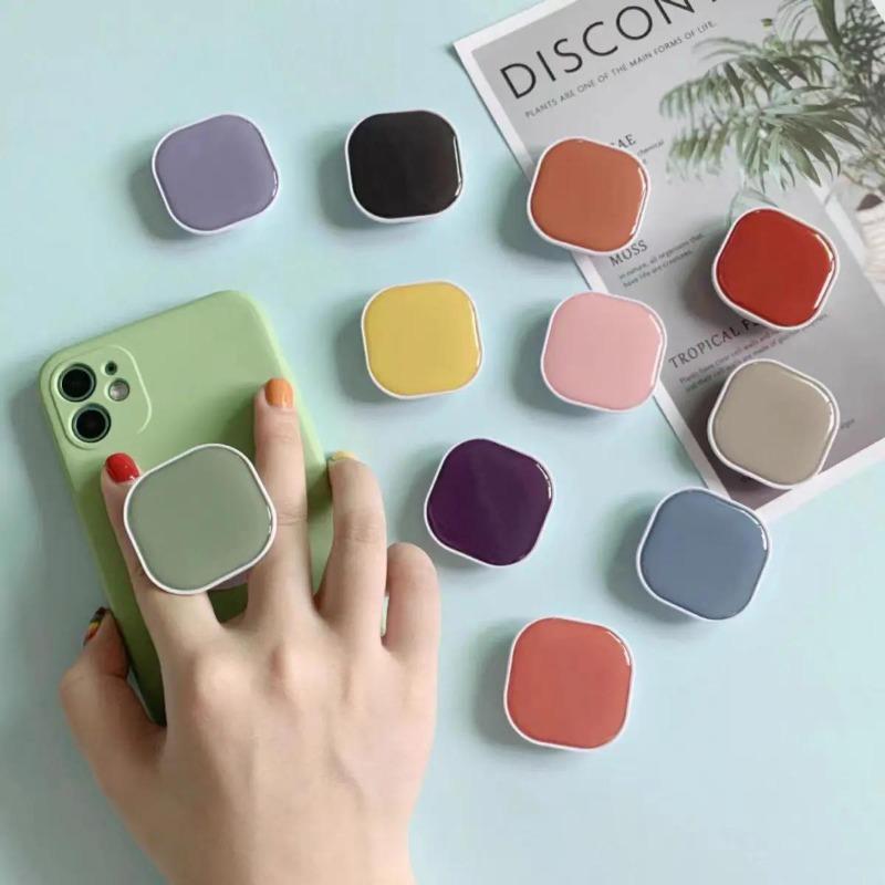 Cute Square Pop Socket Phone Grip - 360° Rotatable Finger Ring Stand Sticker
