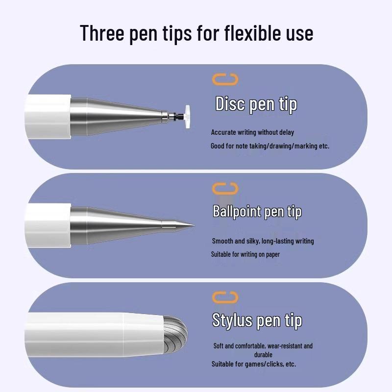 Universal Magnetic Touchscreen Stylus Pen for Mobile, Tablet, and Learning Device - Fine Tip for Photo and Video Editing