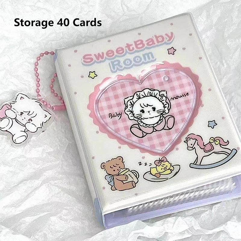 Double-Sided Storage 3 Inch Mini Binder Kpop Album Cute Mikko Name Card Book Photo Album With 20/18 Pockets Small Card Booklet