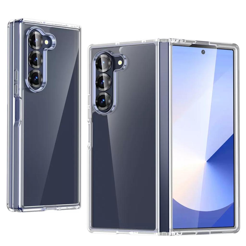 High Definition Anti Yellowing Crystal Clear Acrylic Full Protection Magnetic 2 Thick PC Phone case for Samsung Z Fold 7 5 4 3