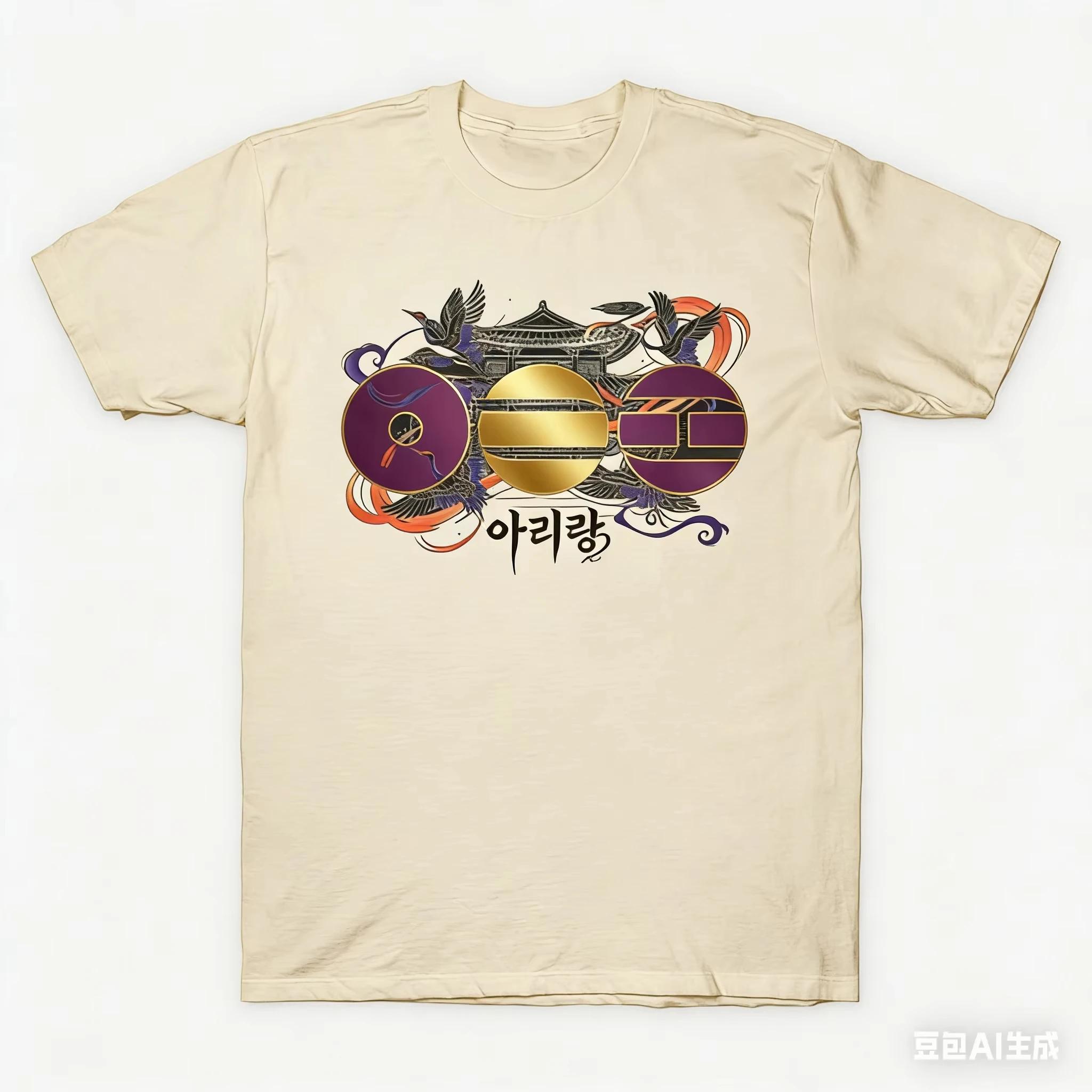 Kpop Arirang Welttournee T-Shirt für Herren und Damen Sommer Reine Baumwolle Kleidung Lässige Mode Kurzarm T-Shirt Streetwear S beige