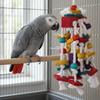 Multicolored Natural Wooden Blocks Chewing Toys Natural Wood Bird Toys for Medium and Large-Sized Macaws African Greys