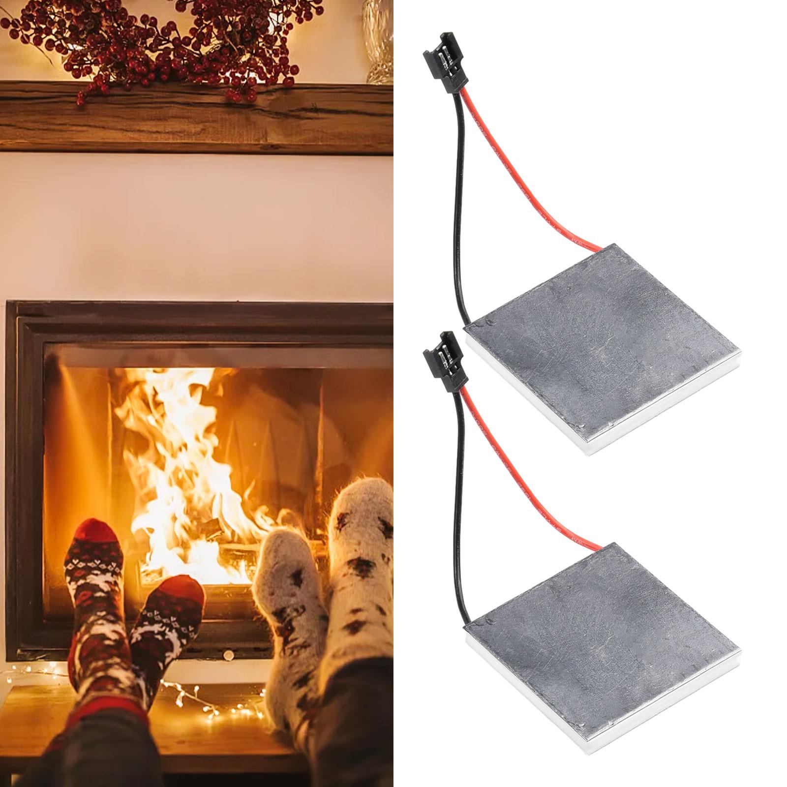 

2PCS Fireplace Fan Accessories Motor-Generator Sheet Stove Burner Heater Part 40mm Heating Cooling Vents Heater Home Improvement China Mainland